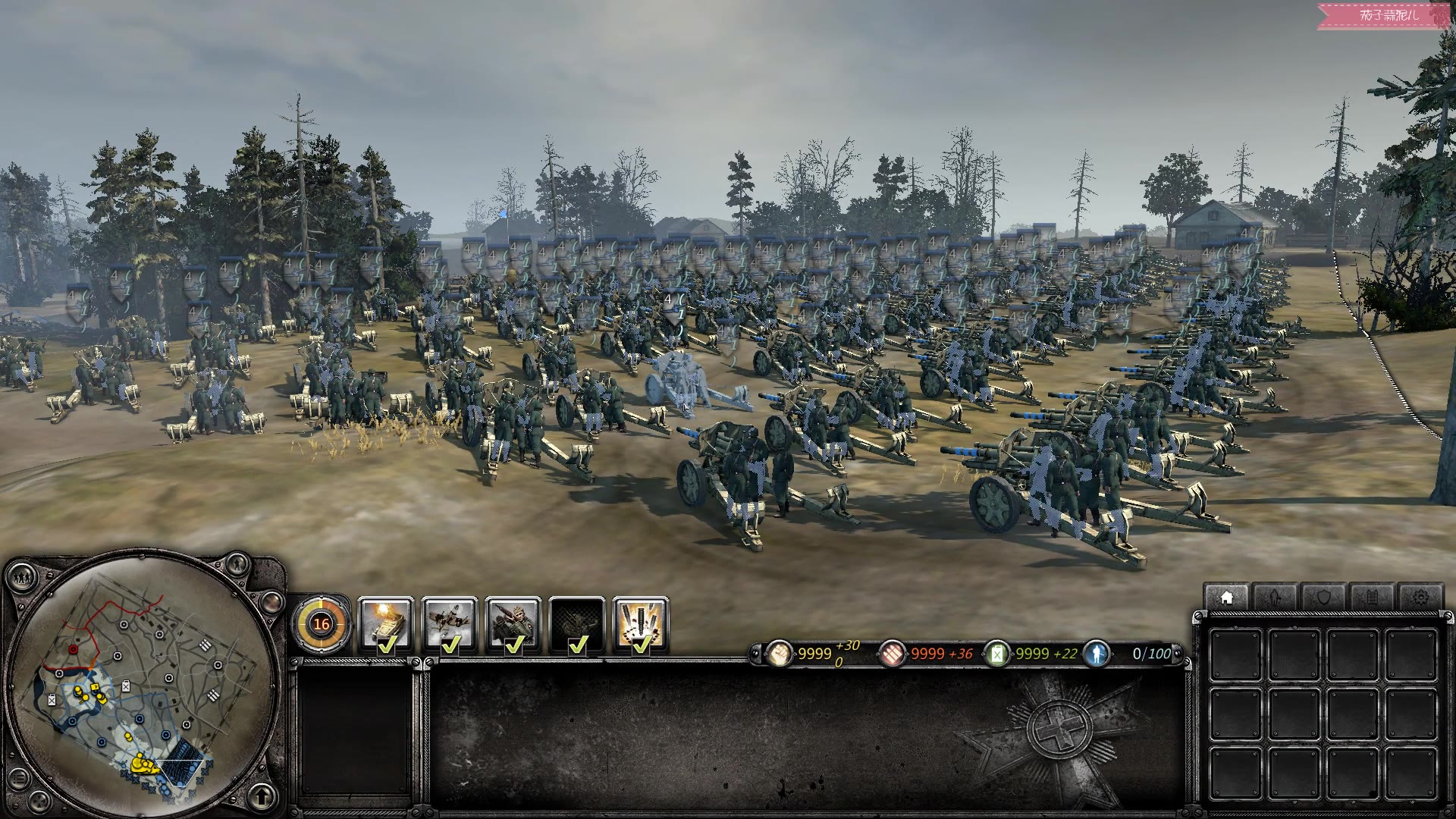 英雄连2东德一百门以上105榴弹炮洗地实演