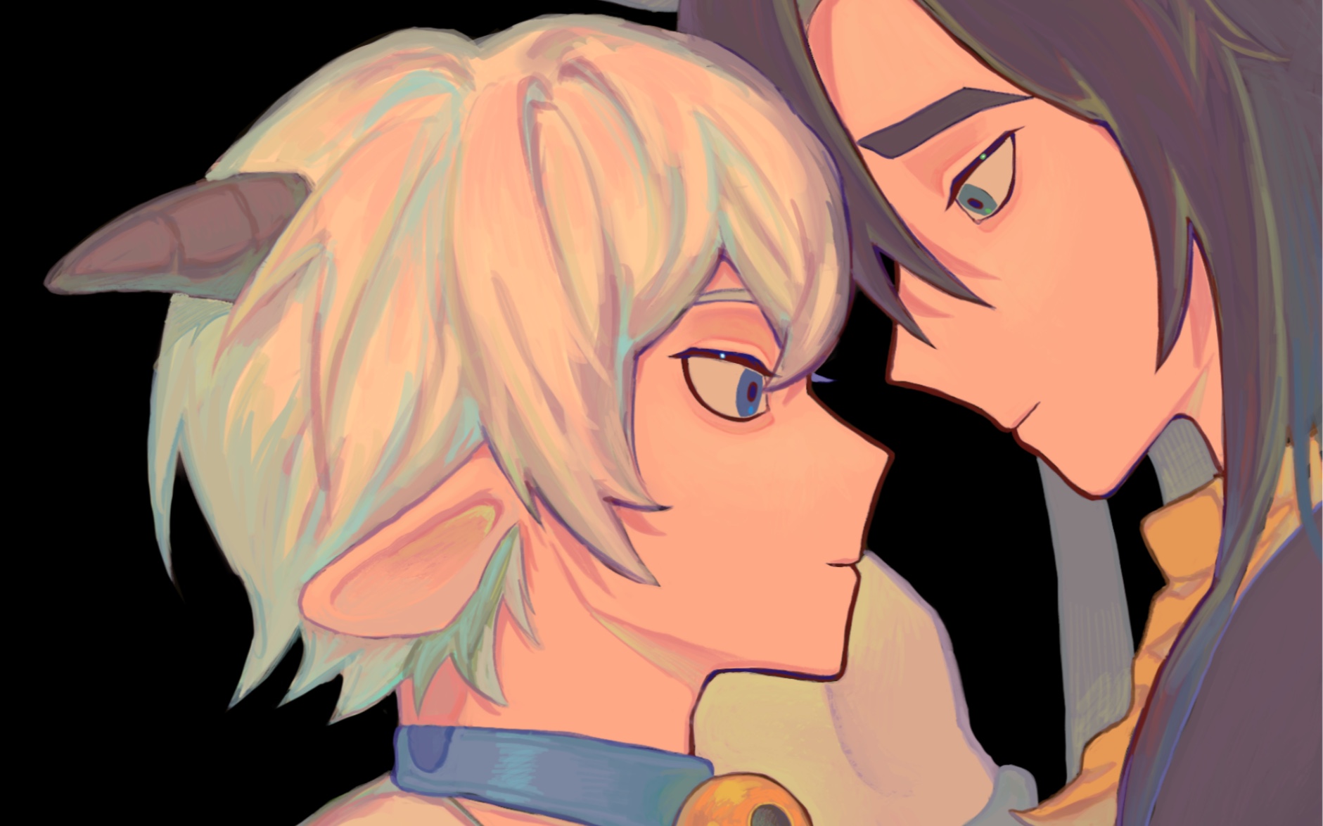 【灰喜】绘画过程