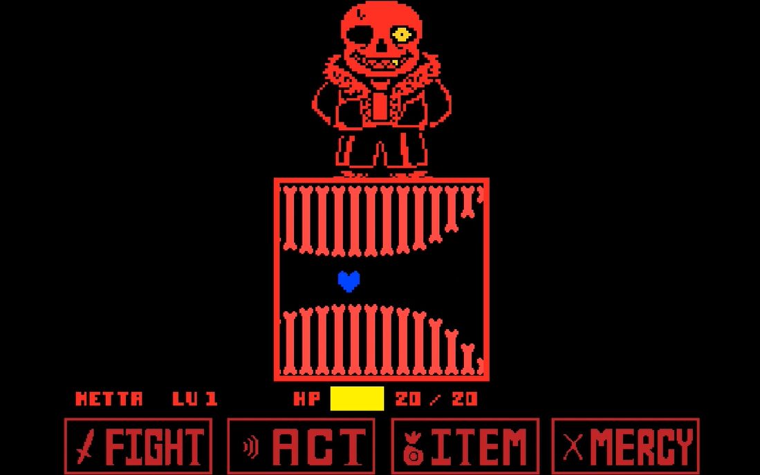 【underfell】和平线sans审判战试玩(20hp)_哔哩哔哩 (゜-゜)つロ