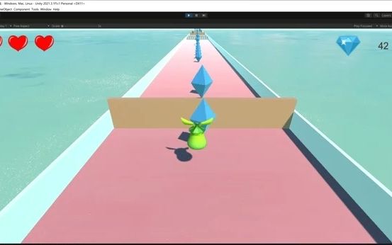 [图]Unity 3D学习记录，自制的跑酷游戏Demo