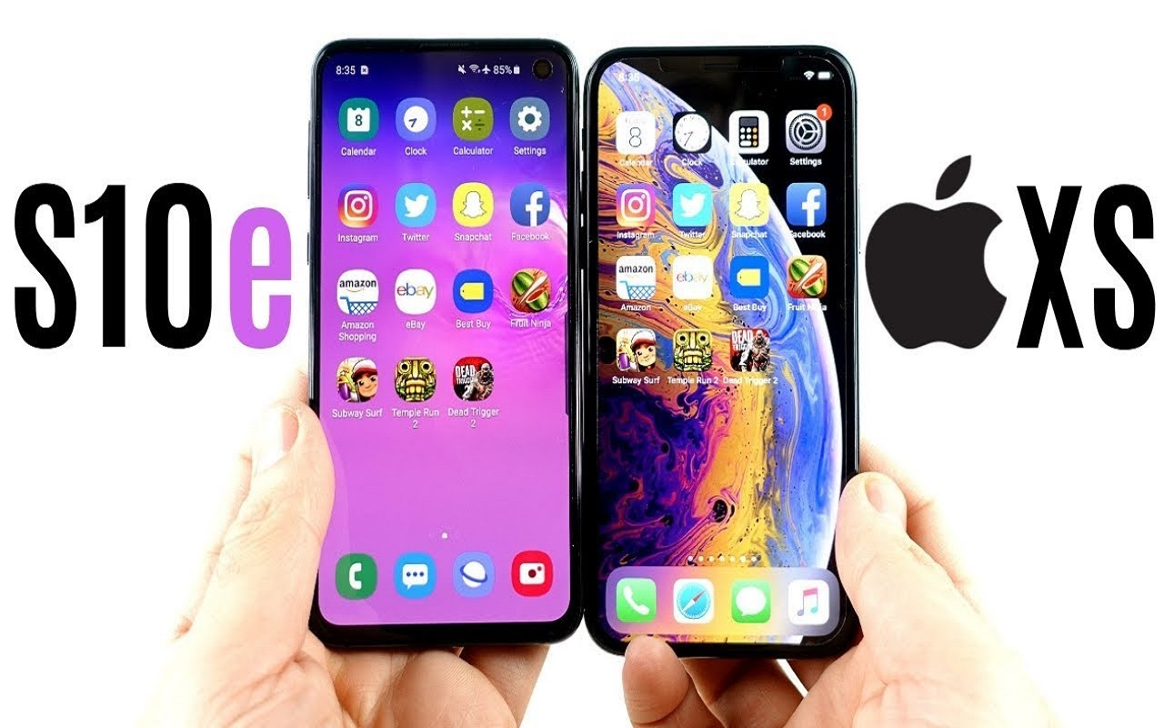 android vs ios!三星 galaxy s10e vs iphone xs 速度对比测试