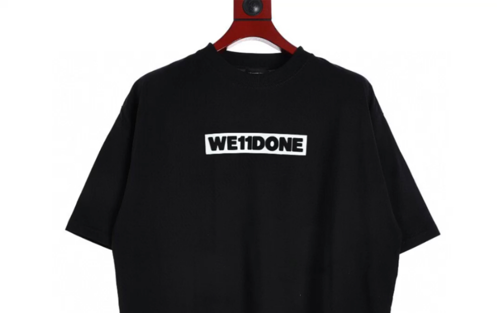 说一下高仿we11done 23ss we字母立体浮雕短袖