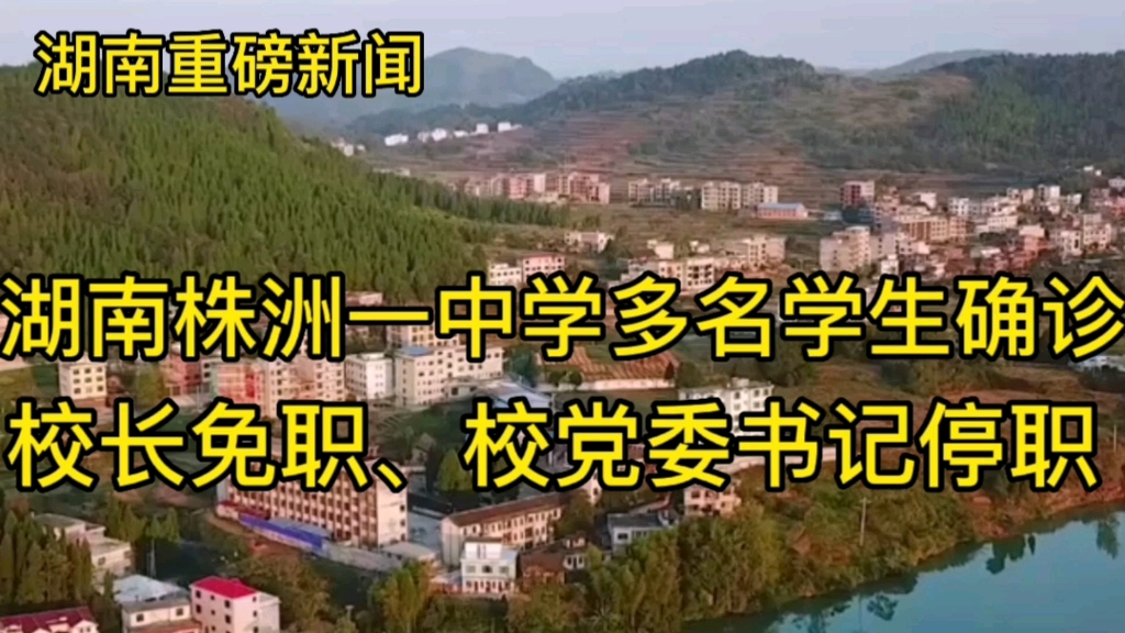 湖南株洲一中多名学生确诊新冠想,校长免职,书记停止哔哩哔哩bilibili