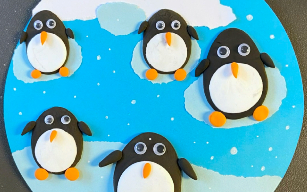 橡皮泥捏的企鹅动画片图片