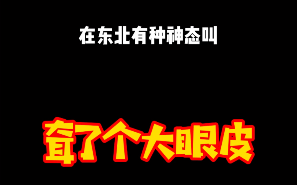 在东北,有种神态叫耷拉个大眼皮.哔哩哔哩bilibili