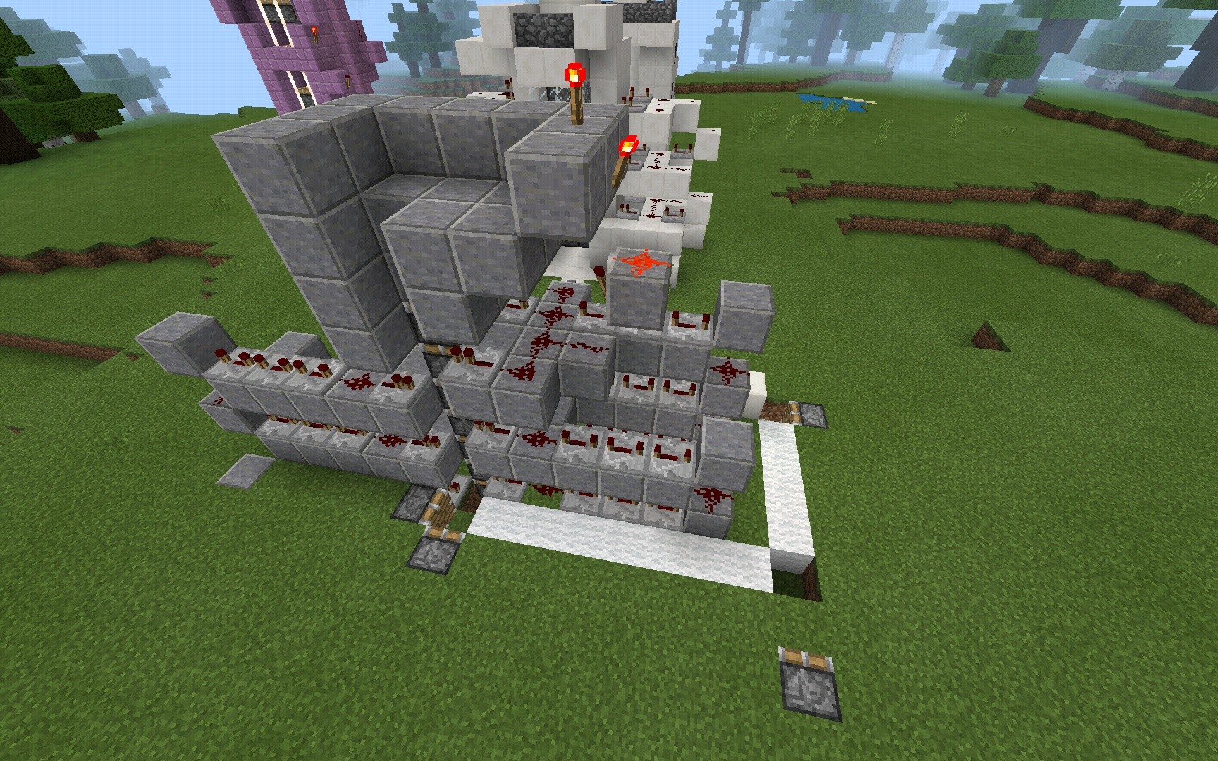 [苯up无毒]我的世界红石鬼才第一期,沙雕电梯的硬核教程_哔哩哔哩 (゜