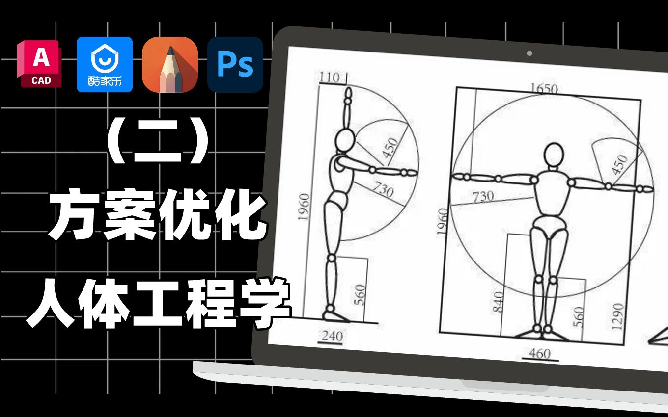 室内设计【平面方案优化】系列课程第二集丨人体工程学+空间尺寸解析哔哩哔哩bilibili