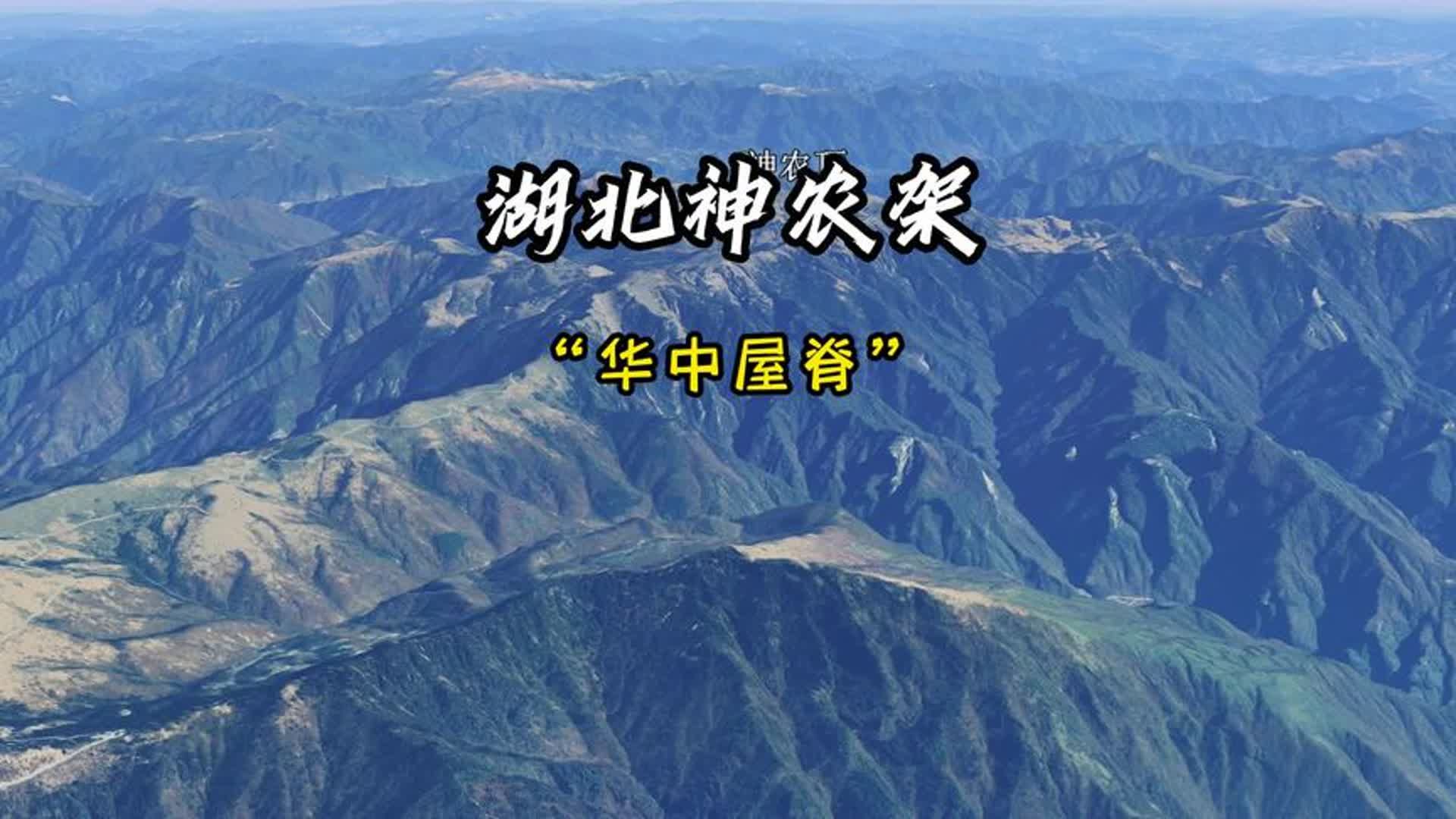 卫星航拍湖北神农架,誉为“华中屋脊”,神秘的“野人”传说哔哩哔哩bilibili