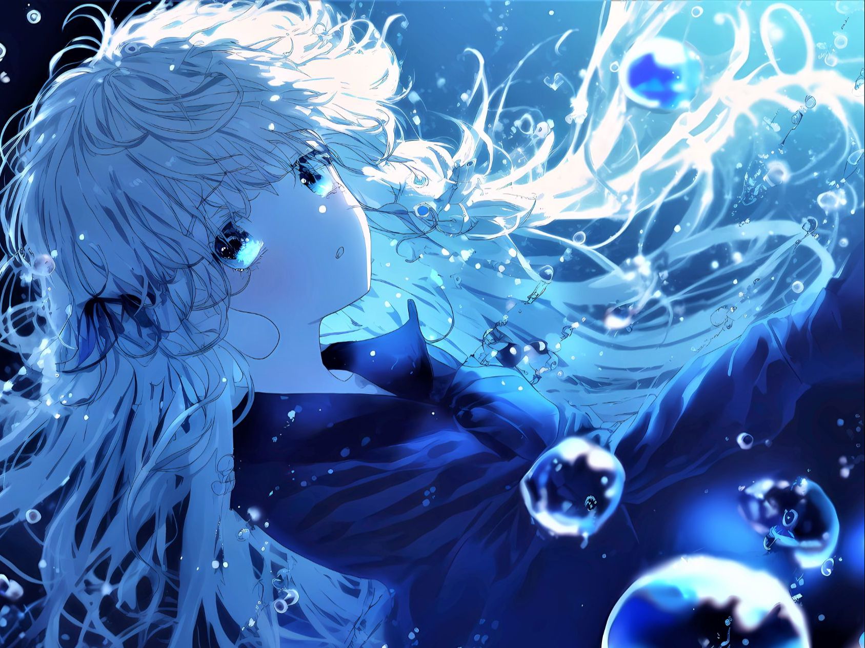 "沉入悲伤之海的我"