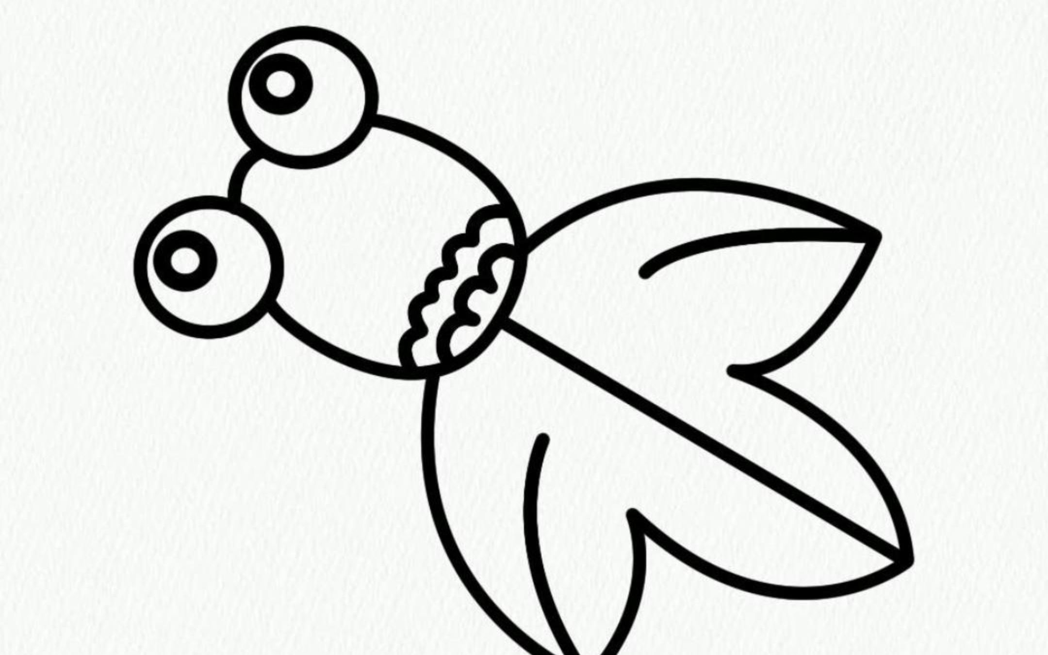 小金鱼最简单的画法图片
