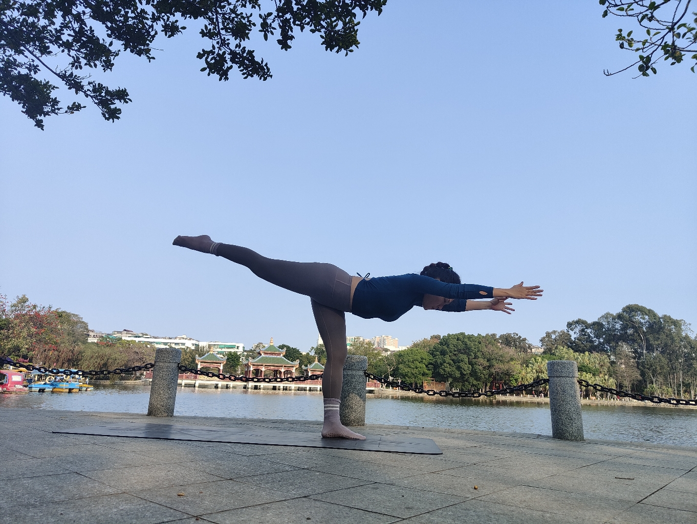 瑜伽人的自拍照