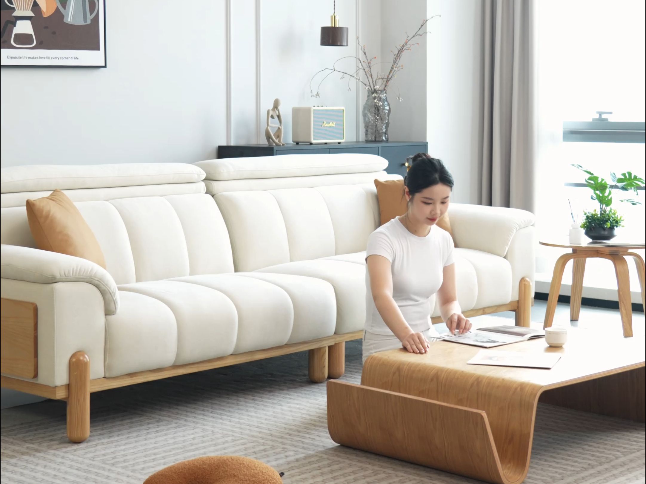 温馨感十足的原木风沙发,随时尽享云端坐感