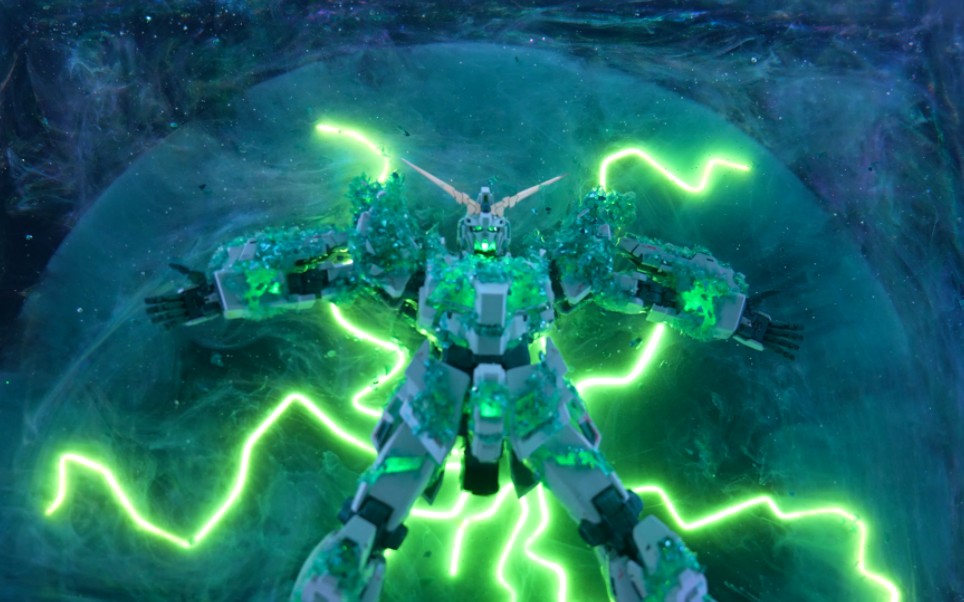 [艺术品加工] 日本玩家 mgex 独角兽高达 mg 光之结晶体 独角兽高达