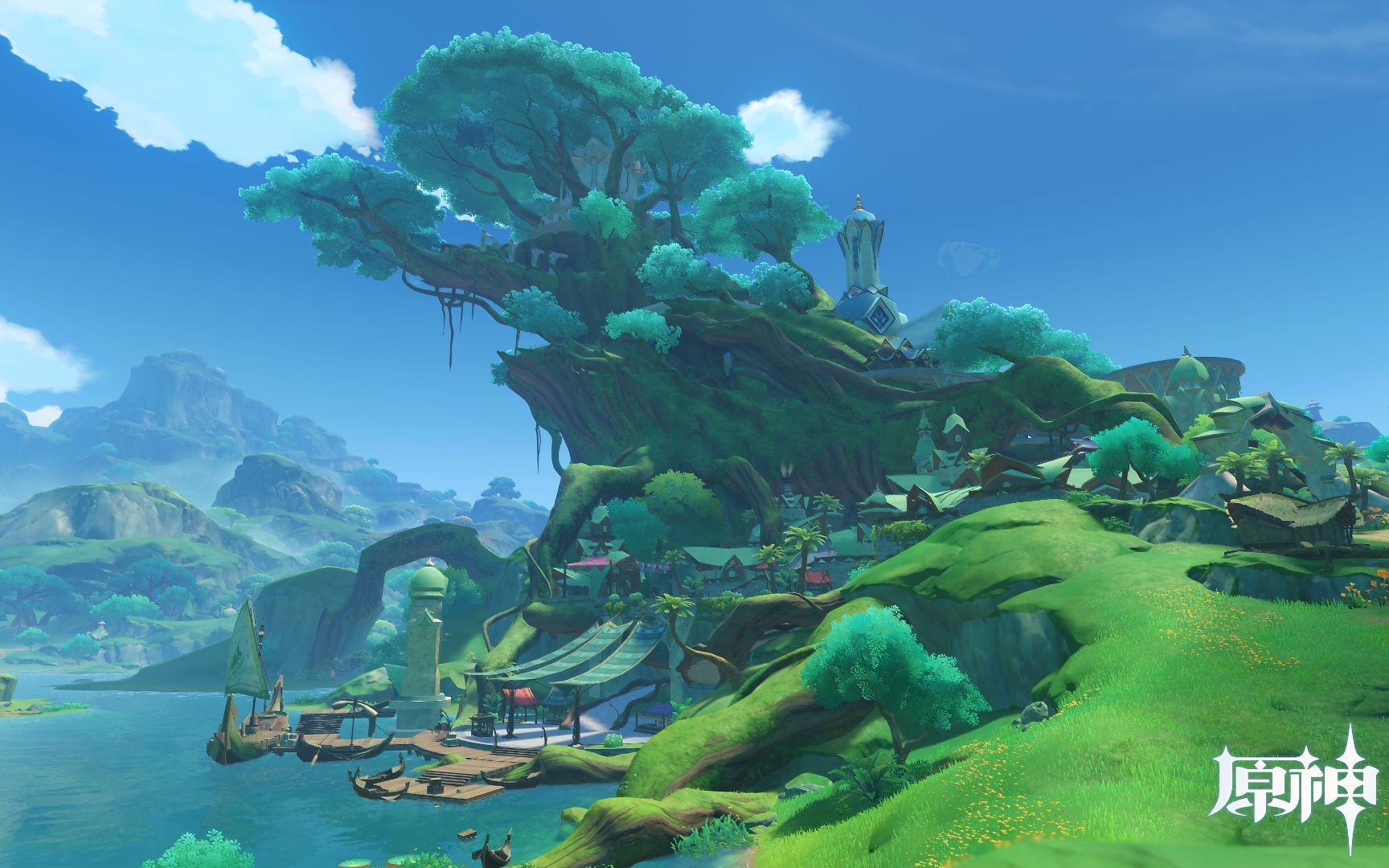 原神3.0bgm - 须弥城野外 | 冥想|氛围音乐|放松_手机游戏热门视频