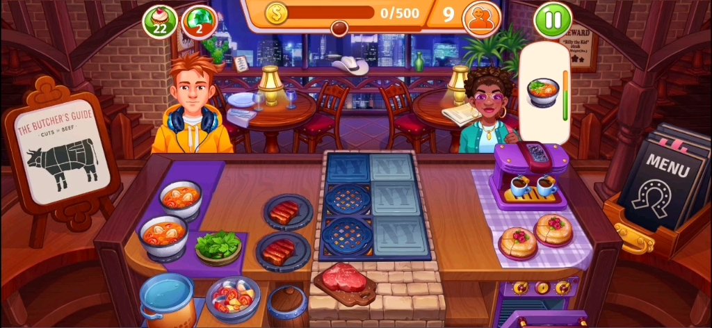 【cooking craze】疯狂大厨 汉堡餐厅 73-1关_单机游戏热门视频