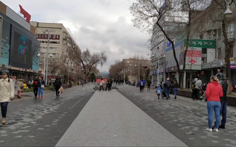 [图]漫步在阿拉木图（2021.3.31）- 哈萨克斯坦街景 Almaty, Kazakhstan Walking:Arbat (Zhibek Znoly St.)