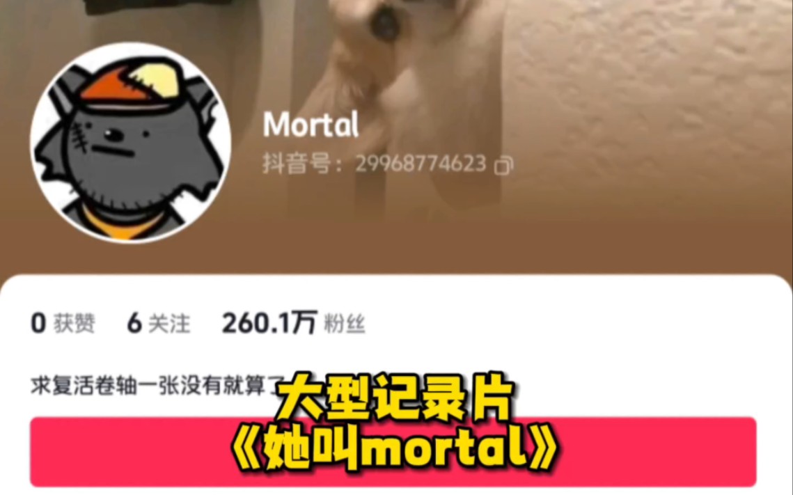 [图]大型纪录片：《她叫mortal》对不起 我是以这种方式认识你 愿你永远活在我们心中