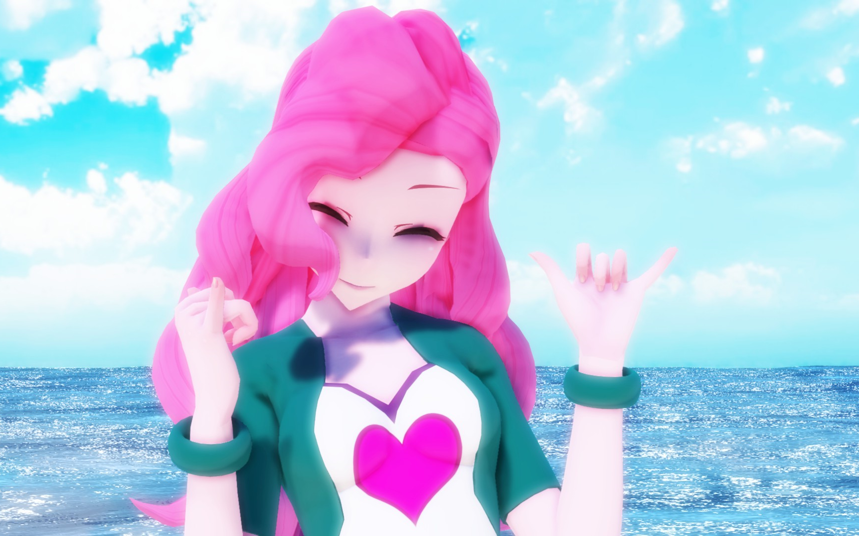 [图][MMD][MLP]注意，前方一只野生萍琪【Deep Blue Town】