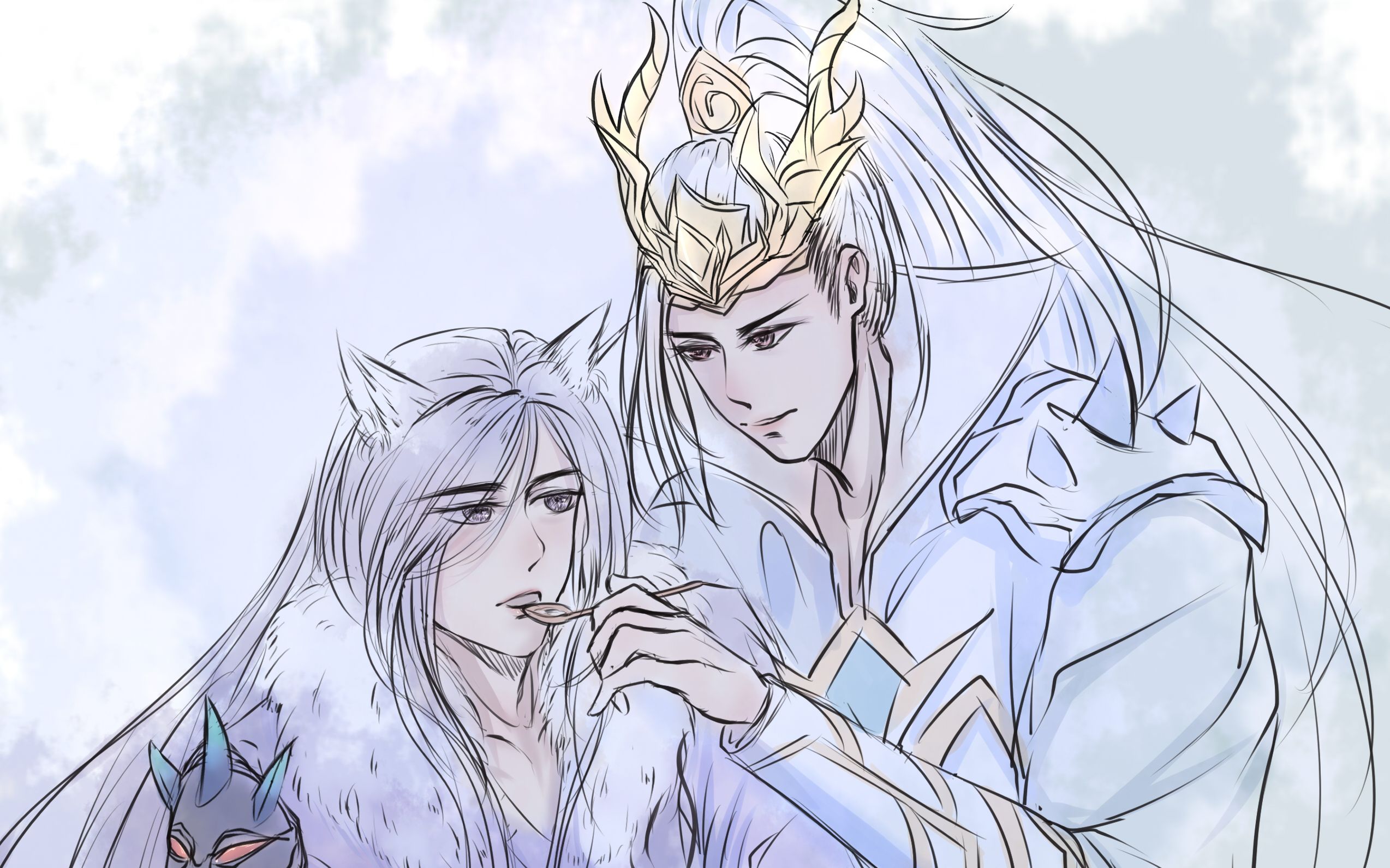 【王者荣耀手书】狐言 上篇 (龙信狐白向)