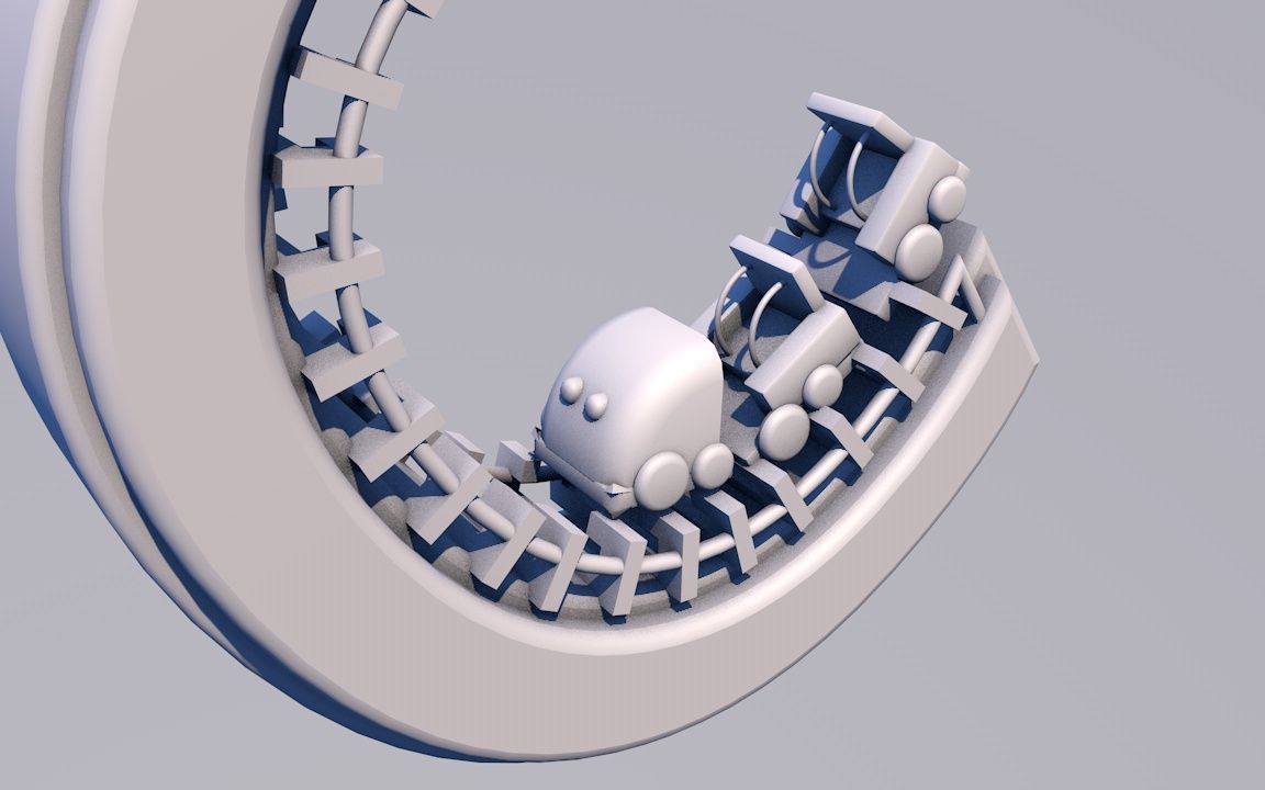 c4d建模教程案例演示——过山车_哔哩哔哩_bilibili