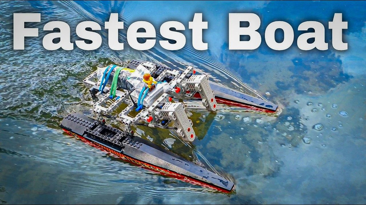 最速积木船 worlds fastest lego boat!