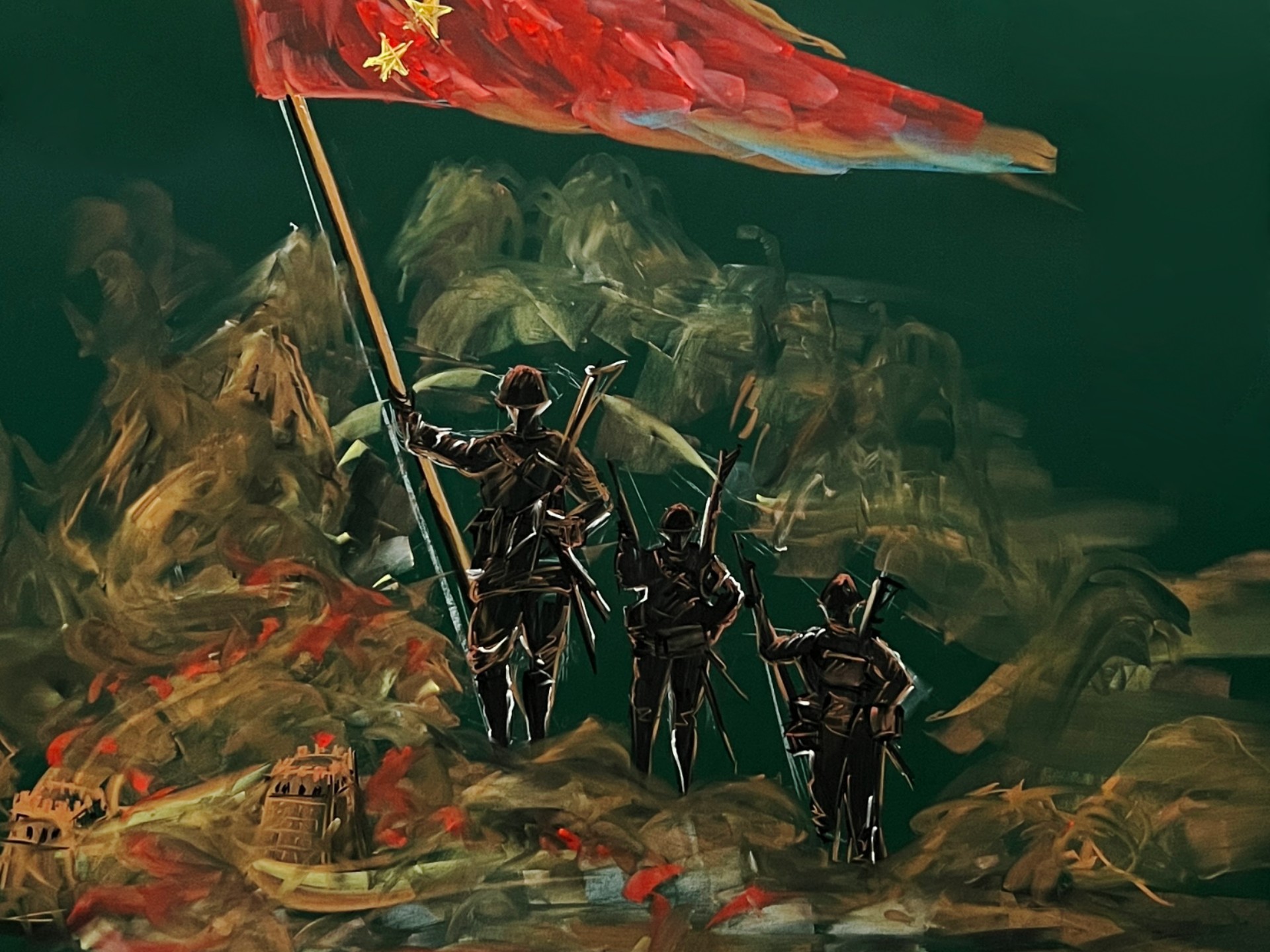 建党节黑板报来啦!