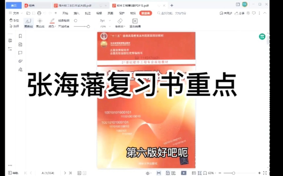 [图]张海藩第六版软件工程导论目录划重点，祝大家学习进步！