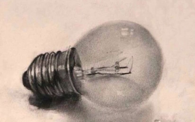 活动作品素描灯泡