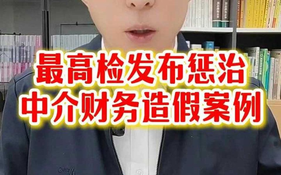 最高检发布惩治中介财务造假典型案例哔哩哔哩bilibili