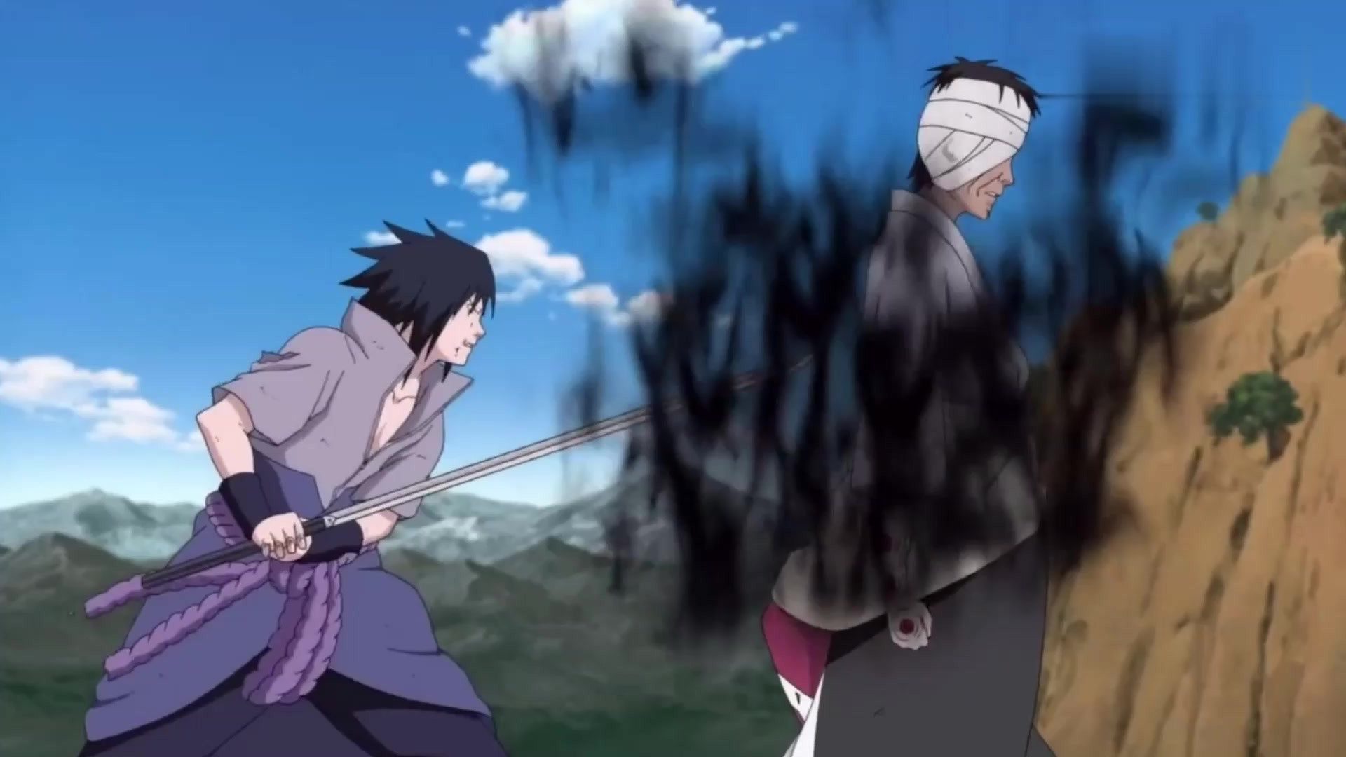 火影忍者:佐助vs团藏,团藏:这就是从你哥那得来的力量