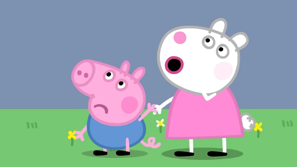 小猪佩奇 佩奇和凯迪坐直升飞机