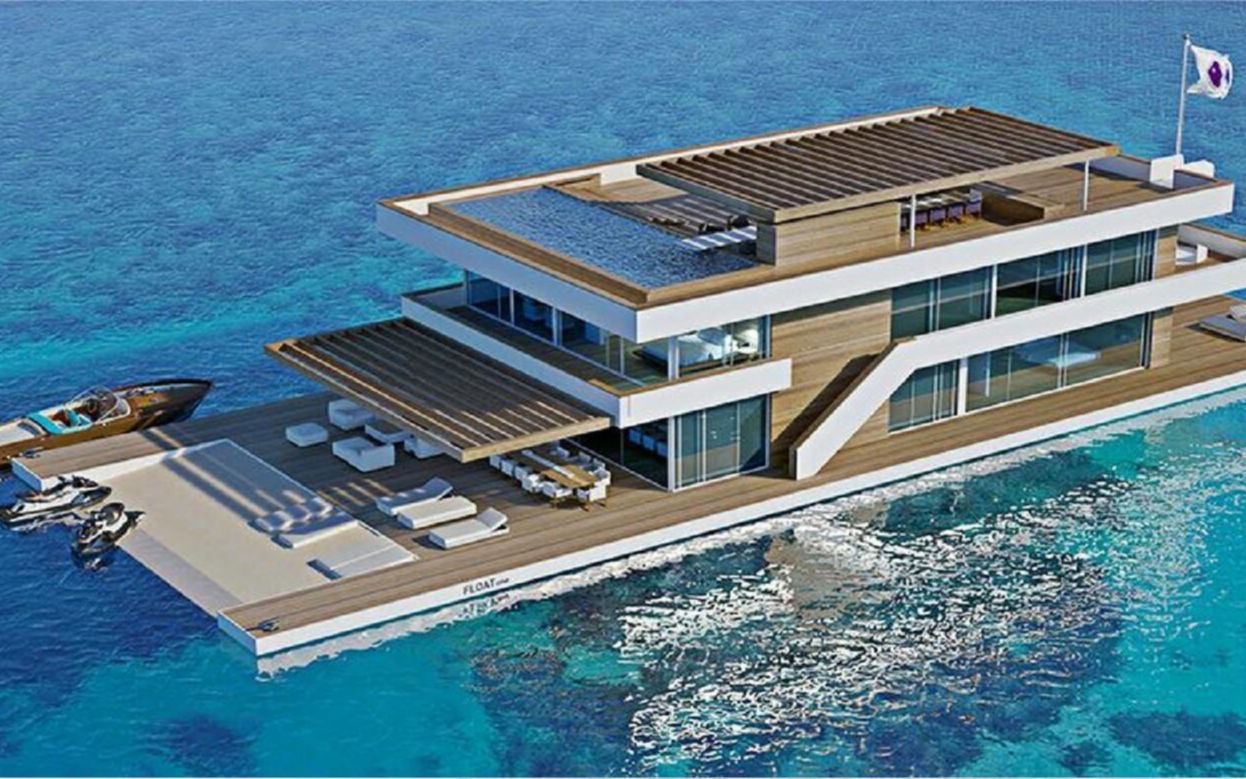 迪拜富豪的千万豪宅,一半水上一半水下,边洗澡还能边看海洋生物