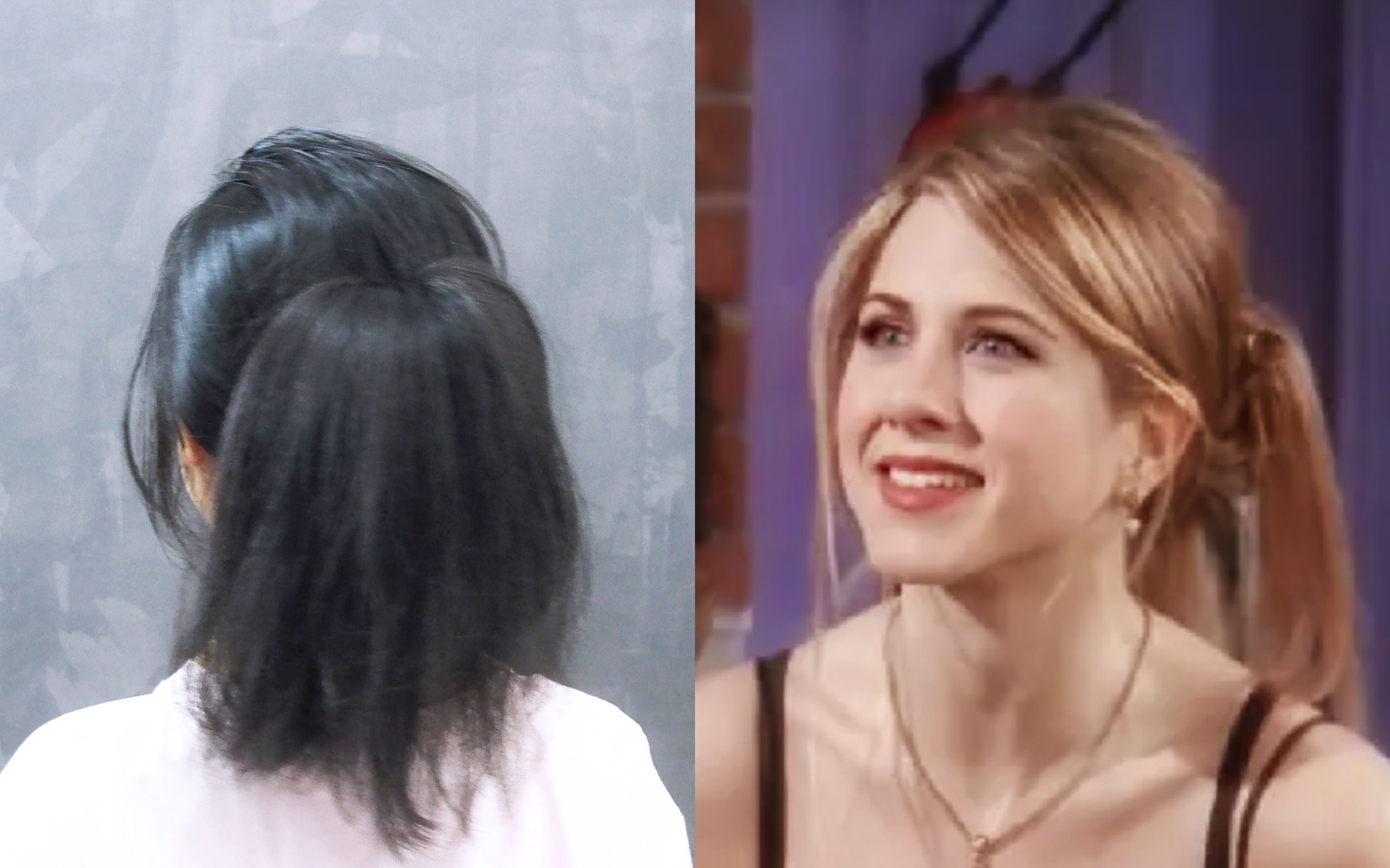 一个低调的"鲨鱼夹"发型 夏日必备 老友记瑞秋rachel的造型