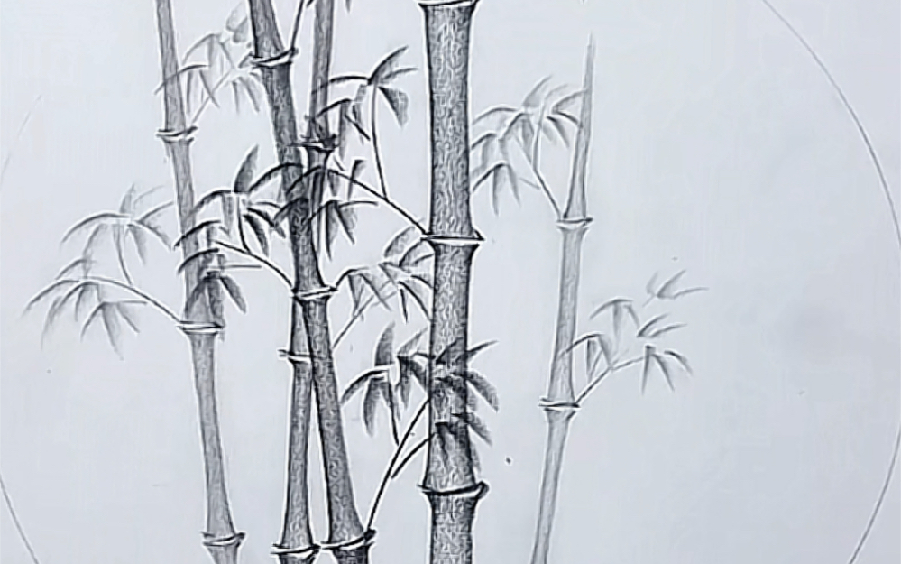 竹石怎么画简单铅笔图片