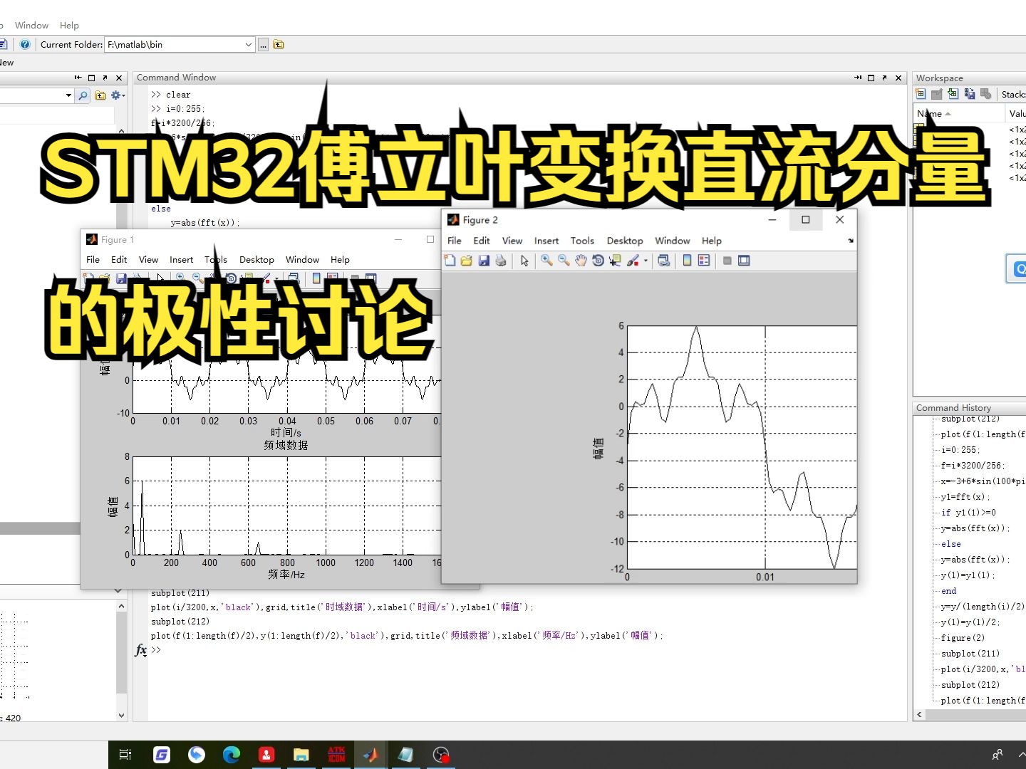 98、STM32傅立叶变换直流分量的极性讨论哔哩哔哩bilibili