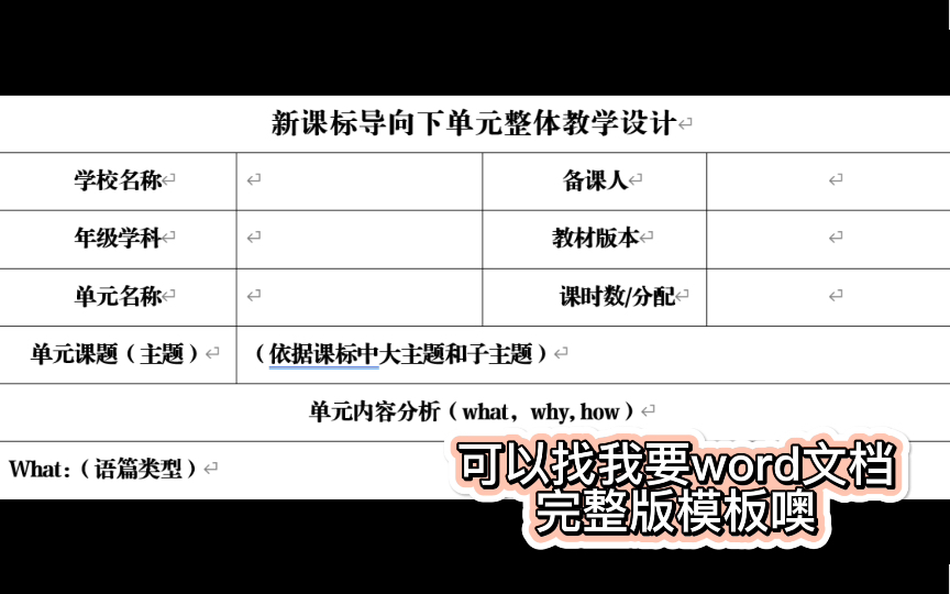 新课标导向下的单元整体教学设计分享哔哩哔哩bilibili