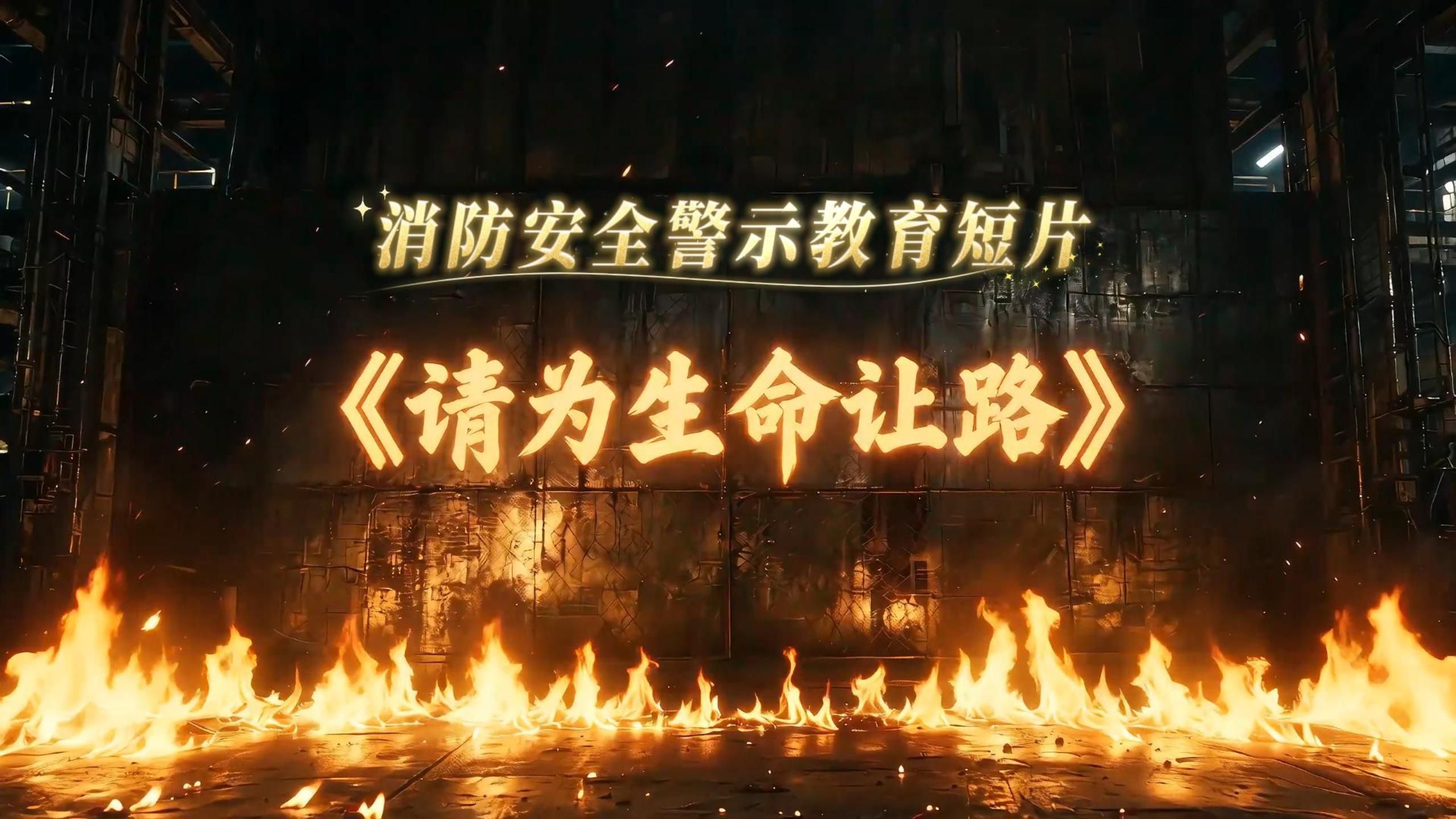 消防安全警示教育短片——《请为生命让路》，组织全员学习！