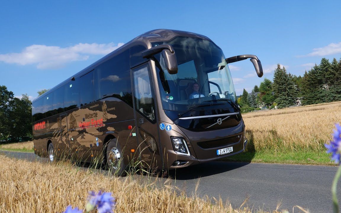bus tv-der volvo 9700 - reisen mit stil-新沃尔沃9700介绍 4k_哔哩