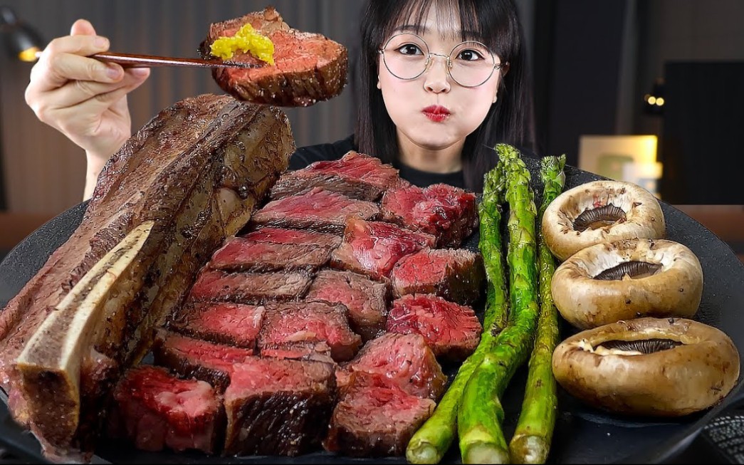 【aejeong_助眠】吃播|烧烤牛排( 2160 x 3840 50fps )_哔哩哔哩_bili