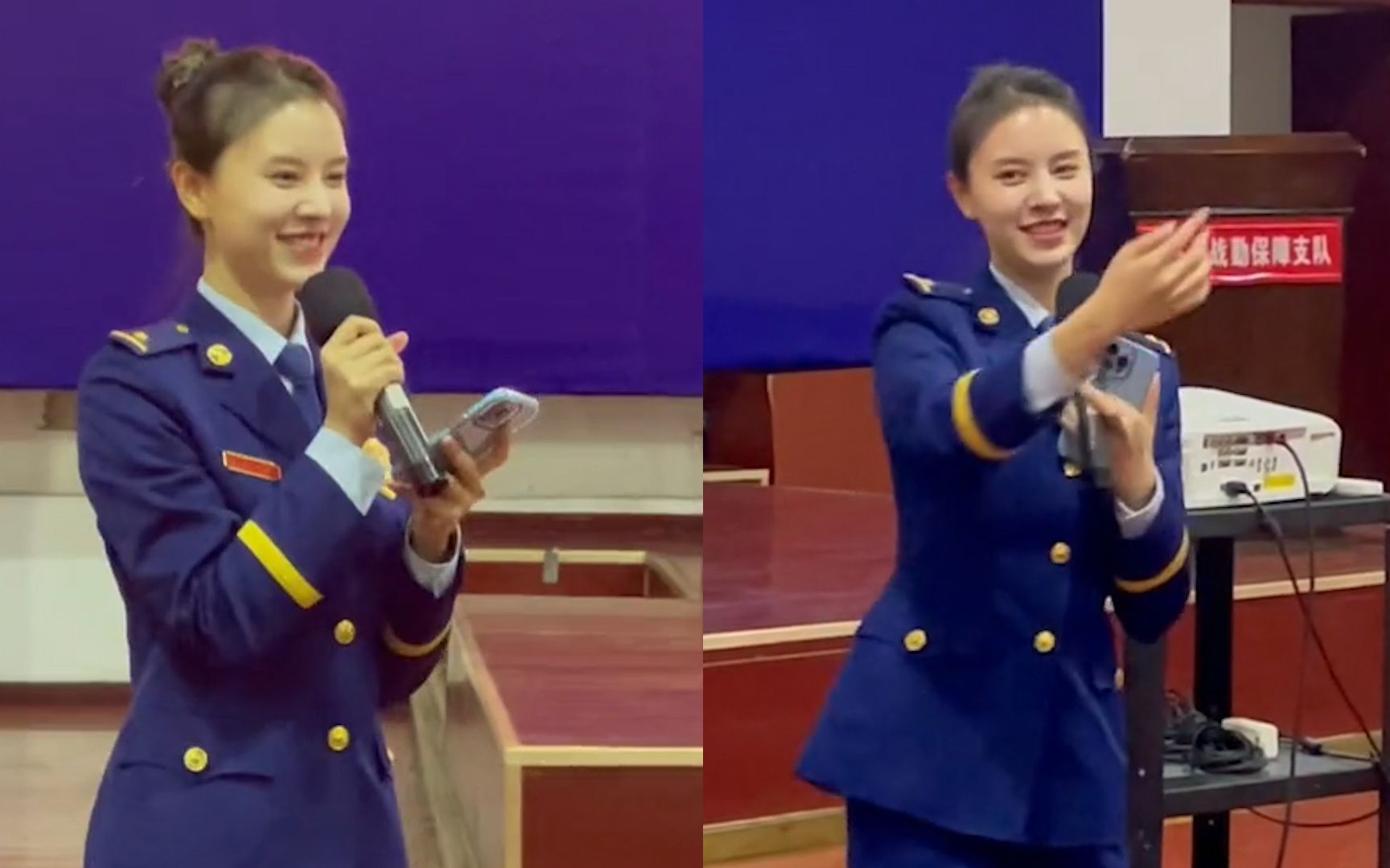 太原消防女队长带领新训队员合唱,甜美笑容融化众人:又美又飒!