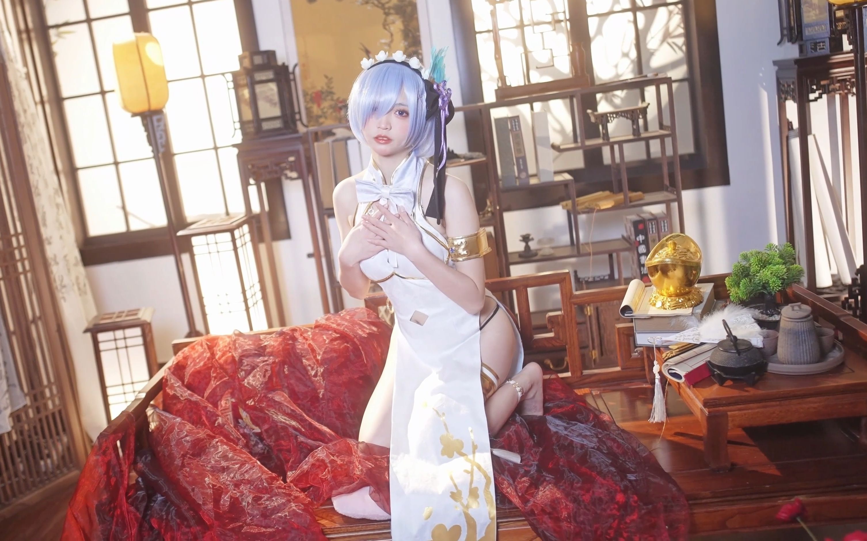 是的,蕾姆的英雄是世界第一!(雷姆同人旗袍cos)