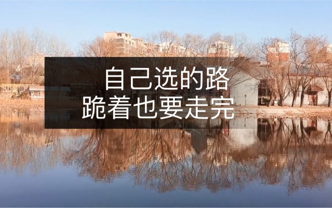 自己选的路,跪着也要走完
