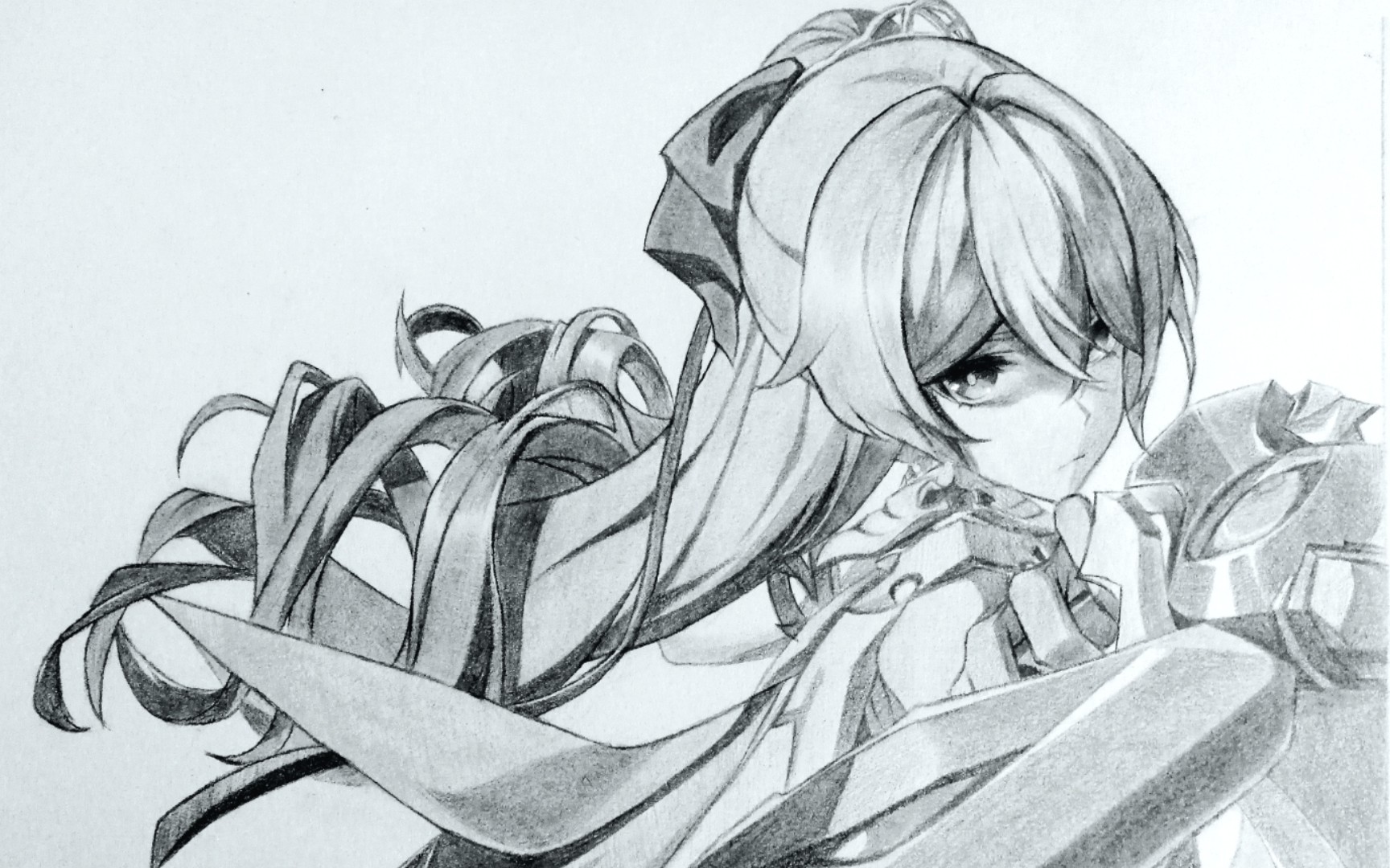 铅笔手绘-崩坏系列-布洛妮娅