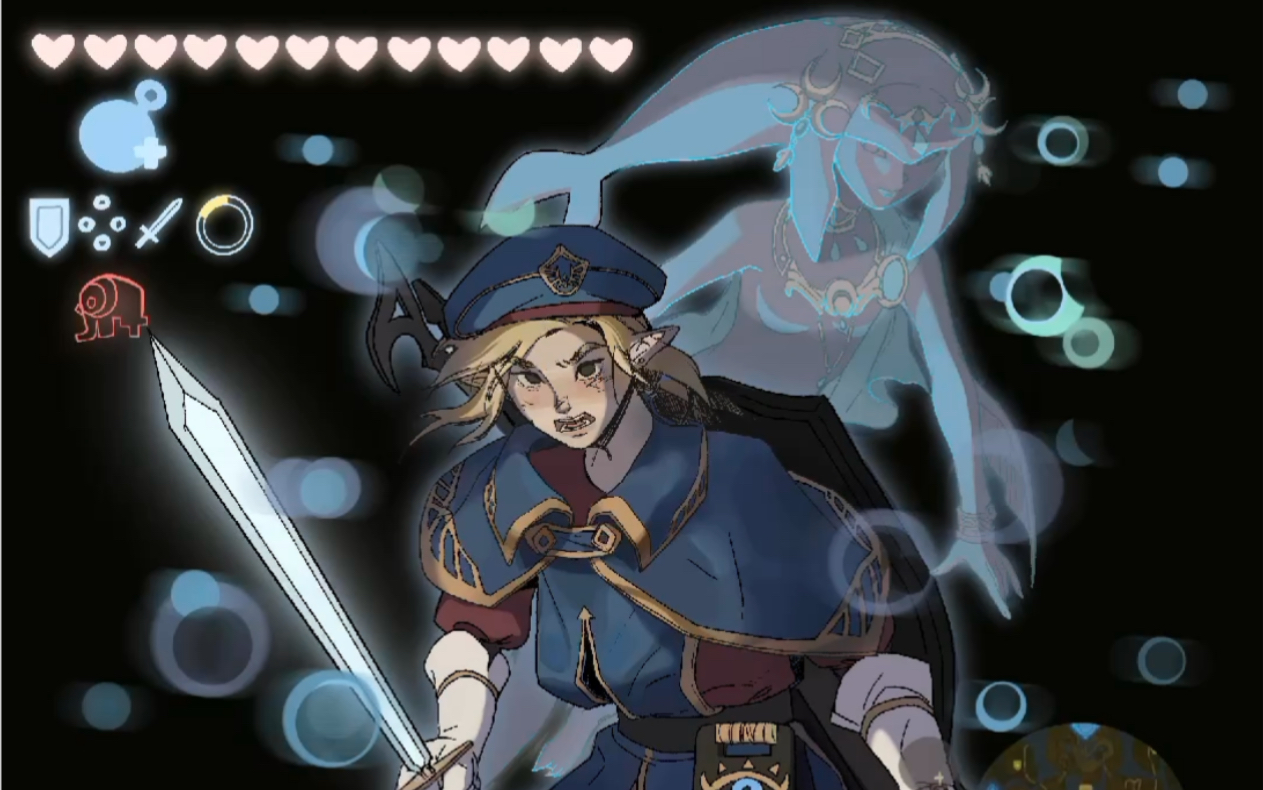 试水2 绘画过程 塞尔达传说林克和米法