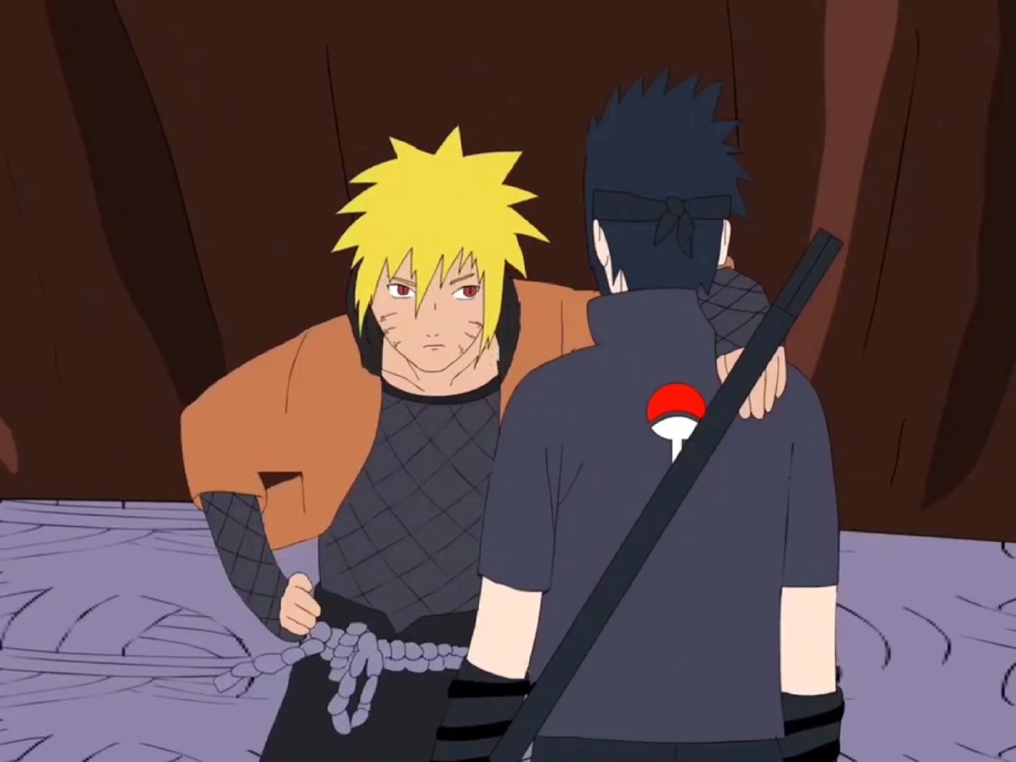 假如两年后的相遇鸣人与佐助互换位置