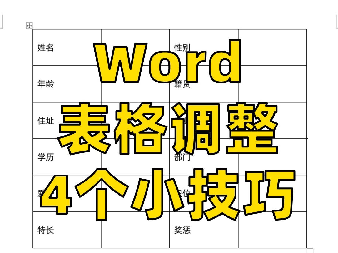 原来word里要这样调整表格75终于学会了01