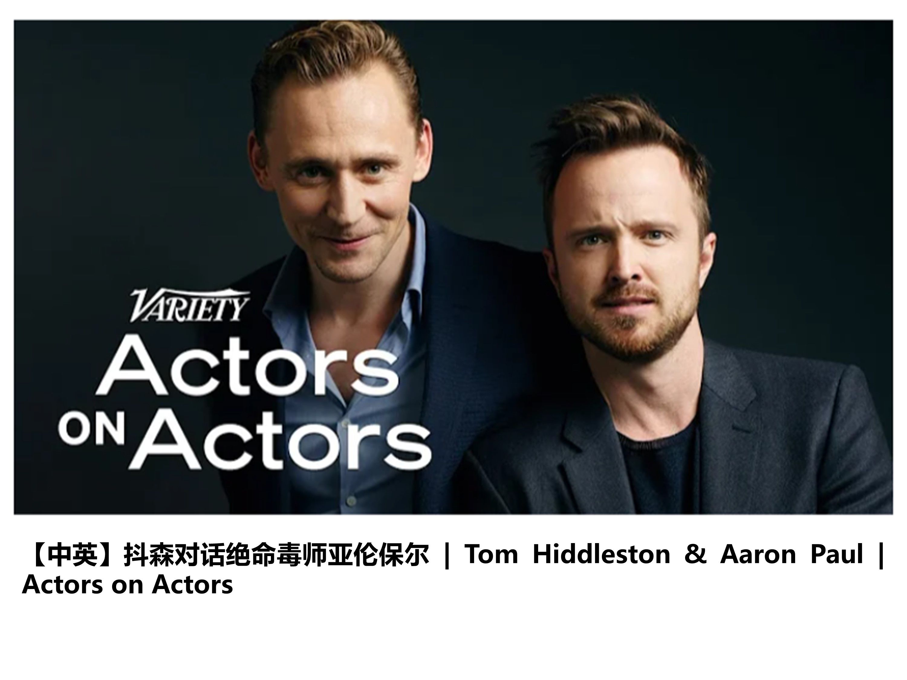 【中英】抖森对话绝命毒师亚伦保尔 | Tom Hiddleston & Aaron Paul | Actors on Actors哔哩哔哩bilibili