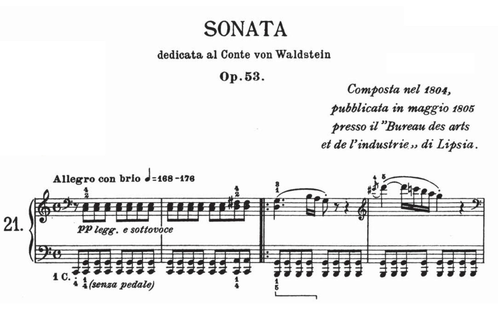 [图]『附谱』贝多芬 黎明 第一乐章钢琴谱 Beethoven – Sonata No.21 Waldstein 1st Movement