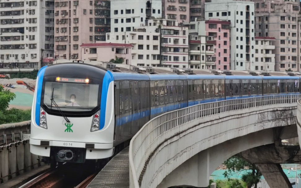 【深圳地铁】深圳地铁三号线03b3306浦型增购车草埔站上行进站