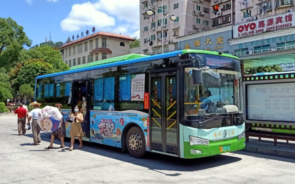 南平公交2路南针水南公交站全程第一视角pov前方展望